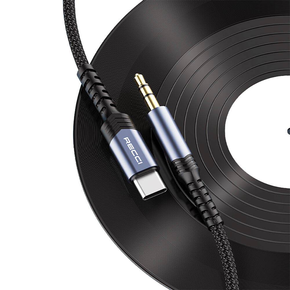 Recci RDS-A27 Type-C to 3.5mm AUX Audio Kablo - 6 Recci RDS-A27 Type-C to 3.5mm AUX Audio Kablo - 6